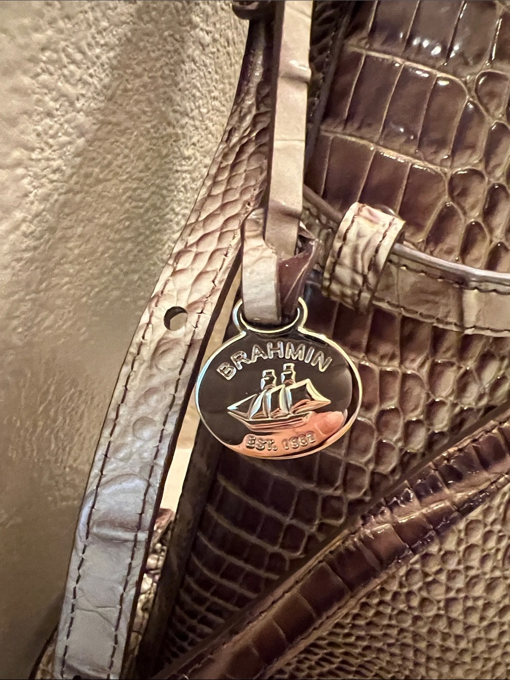 Brahmin Katie Amaretto or Cappuccino bag - Picture 2 of 10
